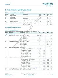 74LVC1G16GFH Datasheet Page 4