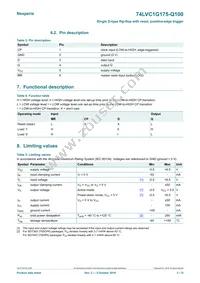 74LVC1G175GW-Q100H Datasheet Page 3