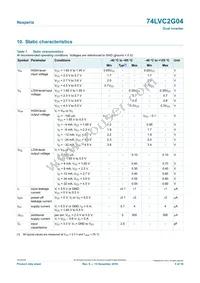 74LVC2G04GV Datasheet Page 5