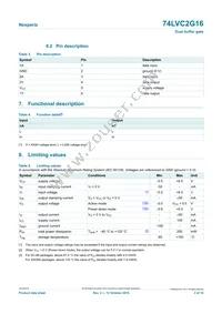 74LVC2G16GFH Datasheet Page 3
