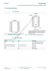 74LVC373APW/AUJ Datasheet Page 4