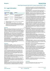 74LVC373APW/AUJ Datasheet Page 16