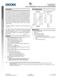 74LVC373AT20-13 Datasheet Cover