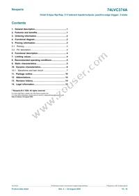 74LVC374APW/AUJ Datasheet Page 16