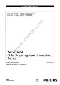 74LVC543ABQ Datasheet Cover