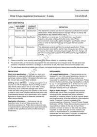 74LVC543ABQ Datasheet Page 18