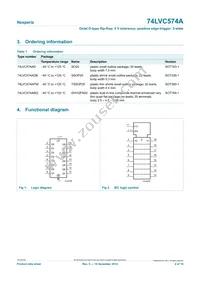 74LVC574APW/AUJ Datasheet Page 2