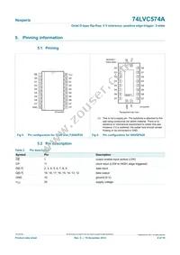 74LVC574APW/AUJ Datasheet Page 4