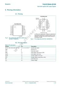 74LVC594ABQ-Q100X Datasheet Page 4