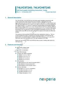 74LVC8T245BQ Datasheet Cover