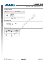 74LVCE1G02FZ4-7 Datasheet Page 2