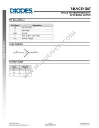 74LVCE1G07SE-7 Datasheet Page 2