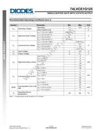 74LVCE1G125W5-7 Datasheet Page 4
