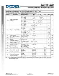 74LVCE1G125W5-7 Datasheet Page 5