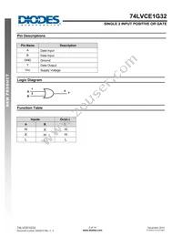 74LVCE1G32SE-7 Datasheet Page 2