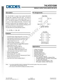 74LVCE1G86FZ4-7 Datasheet Cover