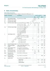 74LVT640PW/AUJ Datasheet Page 5