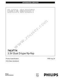74LVT74D/AUJ Datasheet Cover