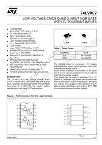 74LVX02MTR Datasheet Cover