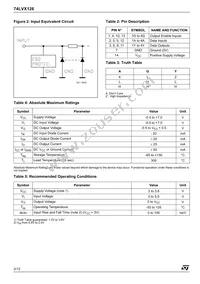 74LVX126TTR Datasheet Page 2