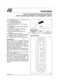 74LVX16244TTR Datasheet Cover