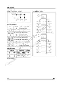 74LVX16245TTR Datasheet Page 2