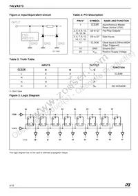 74LVX273TTR Datasheet Page 2