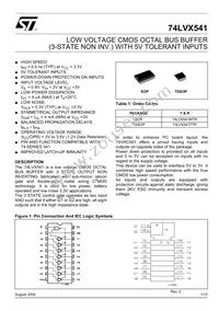 74LVX541TTR Datasheet Cover