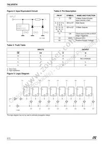 74LVX574TTR Datasheet Page 2