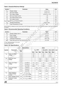 74LVX574TTR Datasheet Page 3