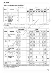 74LVX574TTR Datasheet Page 4