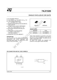 74LX1G86CTR Datasheet Cover