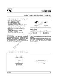 74V1GU04CTR Datasheet Cover