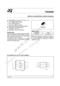 74V2G05STR Datasheet Cover