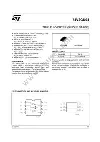 74V2GU04STR Datasheet Cover