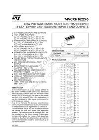 74VCXH162245TTR Datasheet Cover