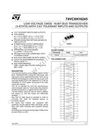 74VCXH16245TTR Datasheet Cover