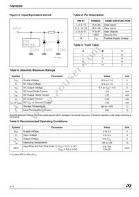 74VHC00TTR Datasheet Page 2