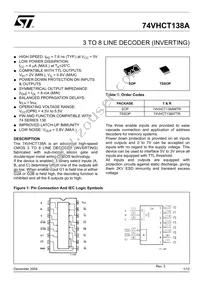 74VHCT138ATTR Datasheet Cover