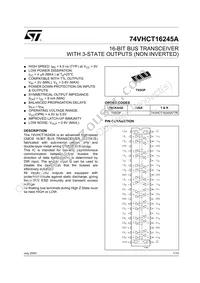 74VHCT16245ATTR Datasheet Cover