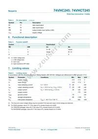 74VHCT245PW/AUJ Datasheet Page 4