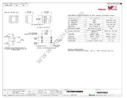 750311303 Datasheet Cover