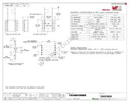 750311620 Datasheet Cover