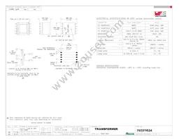 750311624 Datasheet Cover