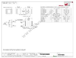 750311964 Datasheet Cover