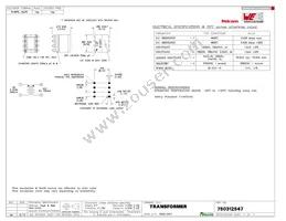 750312547 Datasheet Cover