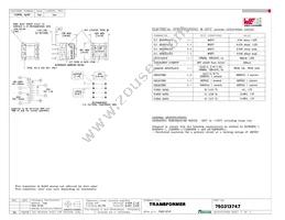 750313747 Datasheet Cover