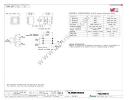 750313970 Datasheet Cover