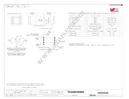 750315125 Datasheet Cover