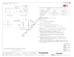 750316031 Datasheet Cover